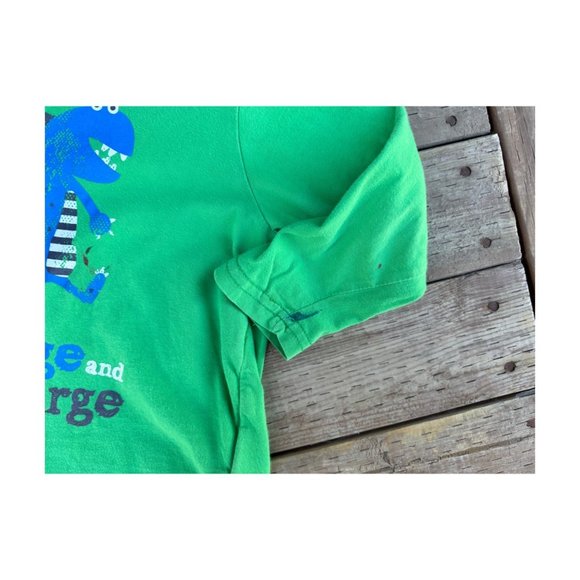 Please Mum Graphic Print Long Sleeve Tee Shirt T-Shirt Green Blue "Large and In - Picture 5 of 5